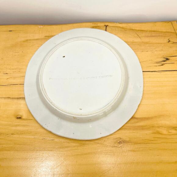 Antique 1813-1820 Masons Ironstone 6" Plate Water Lily Pattern, Signed 2/2 - 6" - Picture 5 of 5